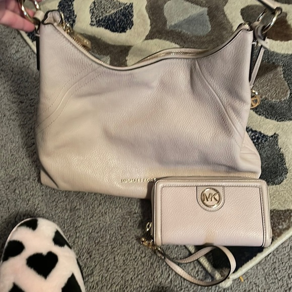 light pink mk wallet